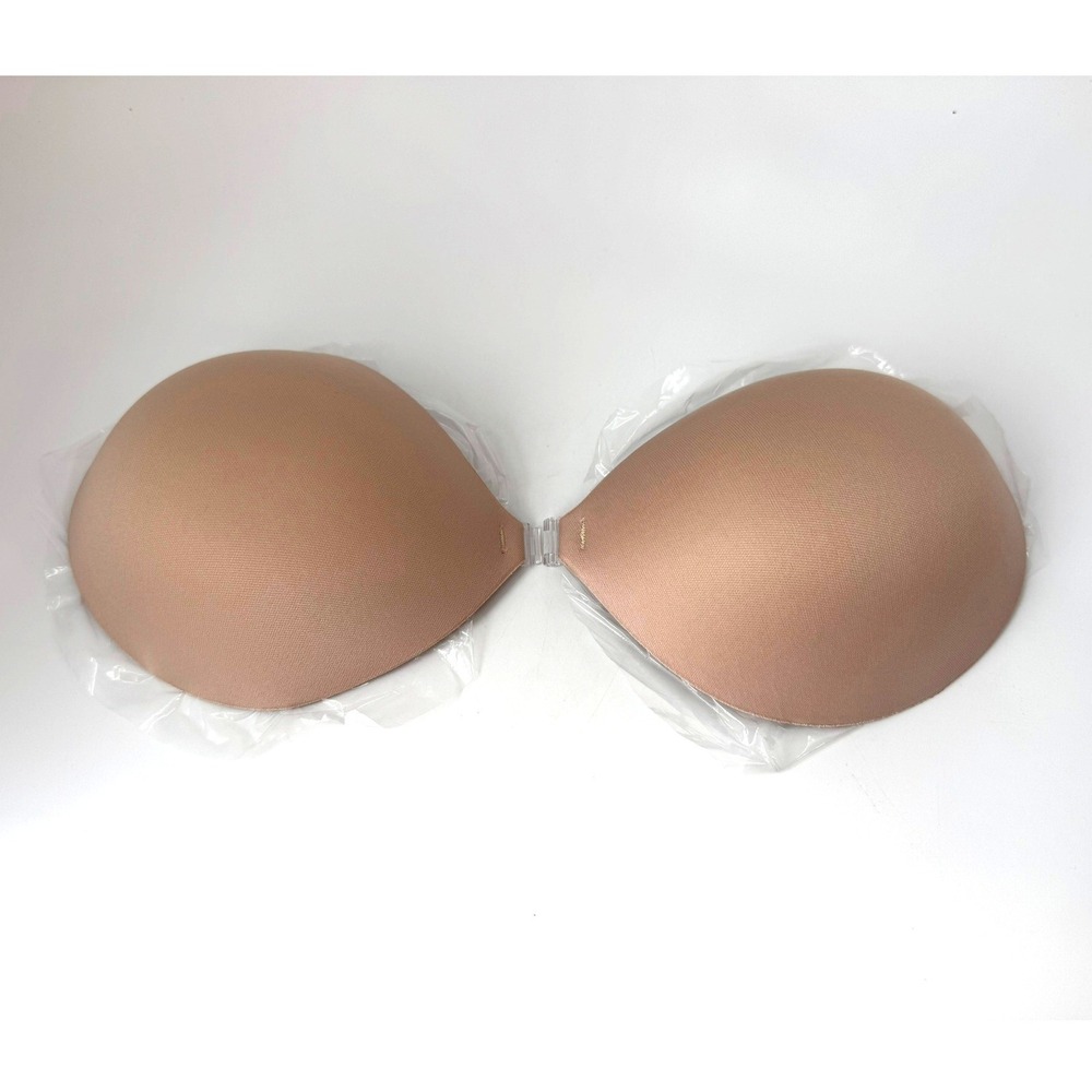 BOOMBA Magic Padded Sticky Bra Beige Size F Adhesive Strapless Backless Cleavage